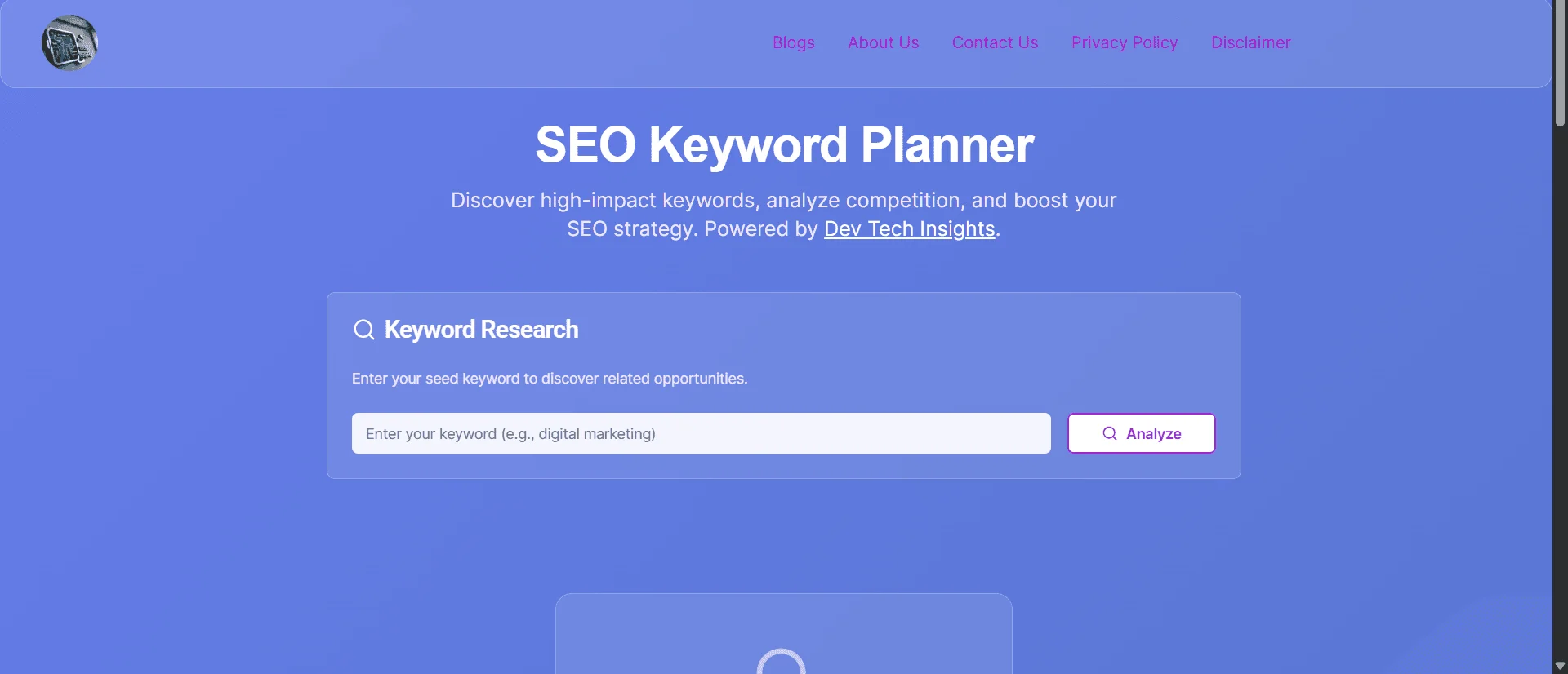 Free SEO Keyword Generator
