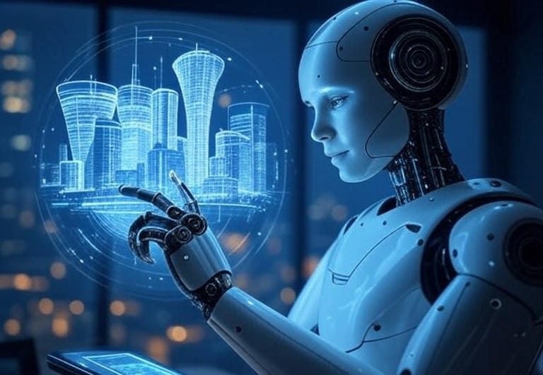 Concept art of AI acting as a virtual software architect